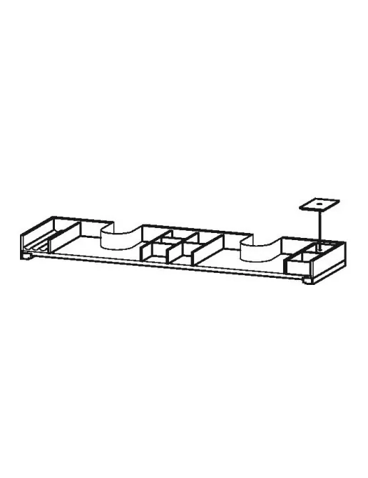 Duravit Zubehör Einrichtungssystem in Massivholz mit Siphonausschnitt, Schrankbreite 1290 mm
