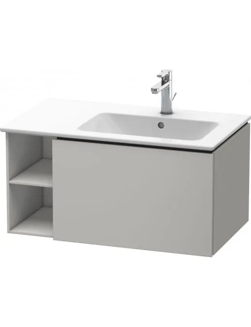 Duravit L-Cube Waschtischunterbau 1 Auszug mit Regalelement links, Breite: 820 mm, Betongrau