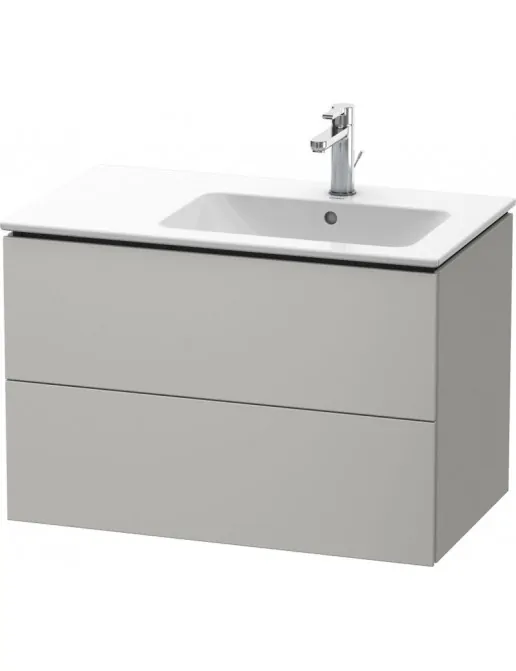 Duravit L-Cube Waschtischunterbau 2 Auszüge rechts, Breite: 820 mm, Betongrau