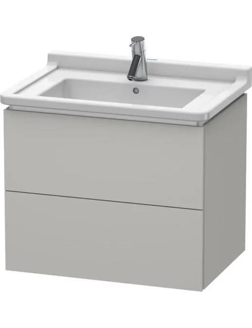 Duravit L-Cube Waschtischunterbau mit 2 Auszüge, Breite: 670 mm, Betongrau