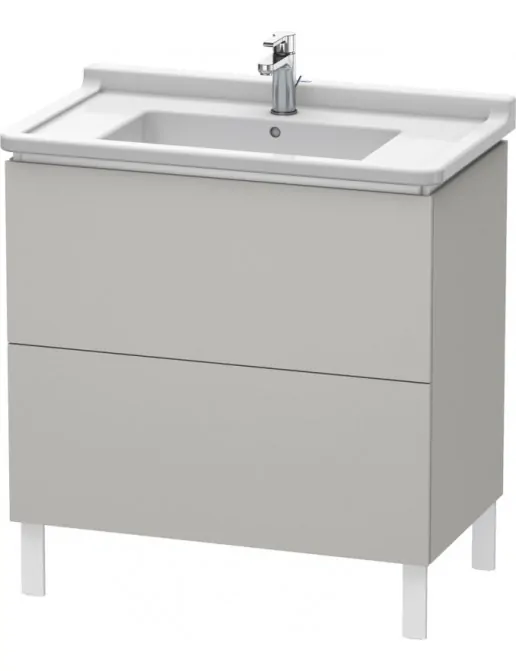 Duravit L-Cube Waschtischunterbau mit 2 Auszüge stehend, 820 x 469mm, Betongrau