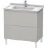 Duravit L-Cube Waschtischunterbau mit 2 Auszüge stehend, 820 x 469mm, Betongrau