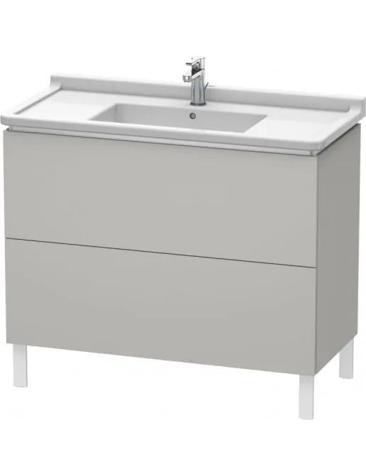 Duravit L-Cube Waschtischunterbau mit 2 Auszüge stehend, 1020 x 469mm, Betongrau