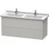 Duravit L-Cube Waschtischunterbau mit 2 Auszüge, 1220 x 469 mm, Betongrau