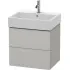 Duravit L-Cube Waschtischunterbau 2 Auszüge, B: 584 mm, Betongrau