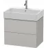 Duravit L-Cube Waschtischunterbau 2 Auszüge, B: 684 mm, Betongrau