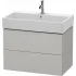 Duravit L-Cube Waschtischunterbau 2 Auszüge, B: 784 mm, Betongrau