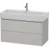 Duravit L-Cube Waschtischunterbau 2 Auszüge, B: 984 mm, Betongrau