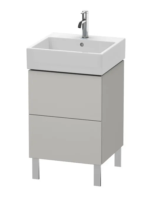 Duravit L-Cube Waschtischunterbau stehen, 2 Auszüge, B: 484 mm, Betongrau