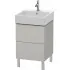 Duravit L-Cube Waschtischunterbau stehen, 2 Auszüge, B: 484 mm, Betongrau