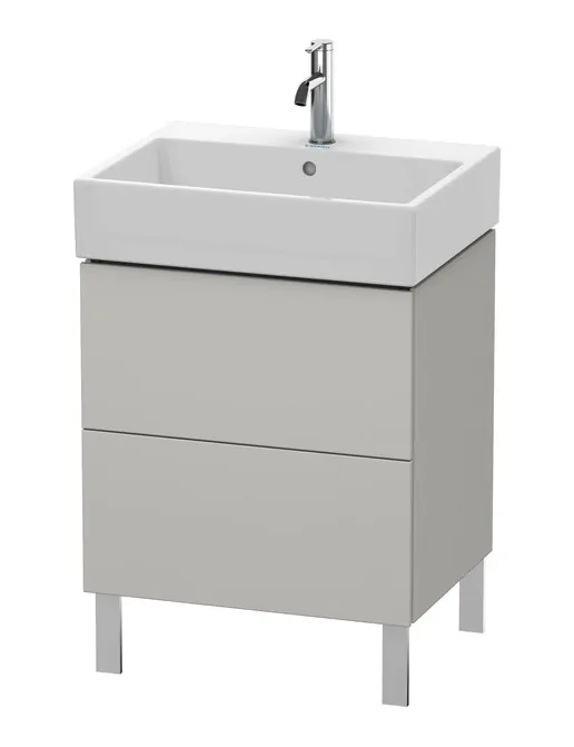 Duravit L-Cube Waschtischunterbau stehen, 2 Auszüge, B: 584 mm, Betongrau