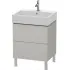 Duravit L-Cube Waschtischunterbau stehen, 2 Auszüge, B: 584 mm, Betongrau