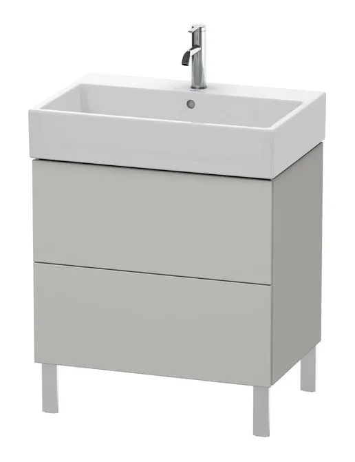 Duravit L-Cube Waschtischunterbau stehen, 2 Auszüge, B: 684 mm, Betongrau