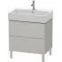 Duravit L-Cube Waschtischunterbau stehen, 2 Auszüge, B: 684 mm, Betongrau