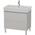 Duravit L-Cube Waschtischunterbau stehen, 2 Auszüge, B: 784 mm, Betongrau