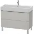 Duravit L-Cube Waschtischunterbau stehen, 2 Auszüge, B: 984 mm, Betongrau