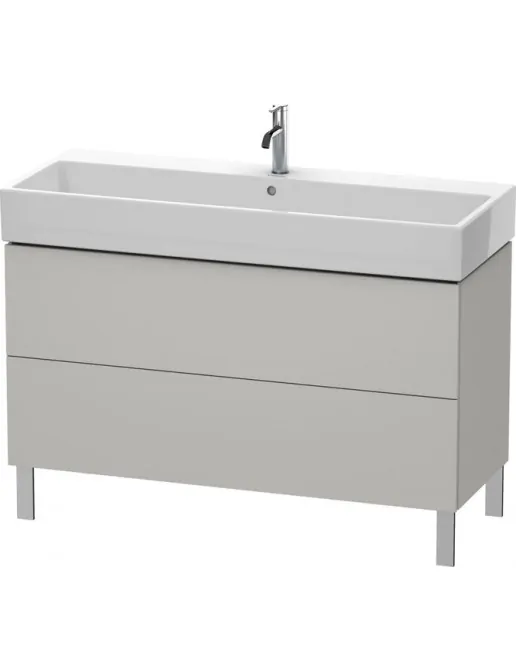 Duravit L-Cube Waschtischunterbau stehen, 2 Auszüge, B: 1184 mm, Betongrau