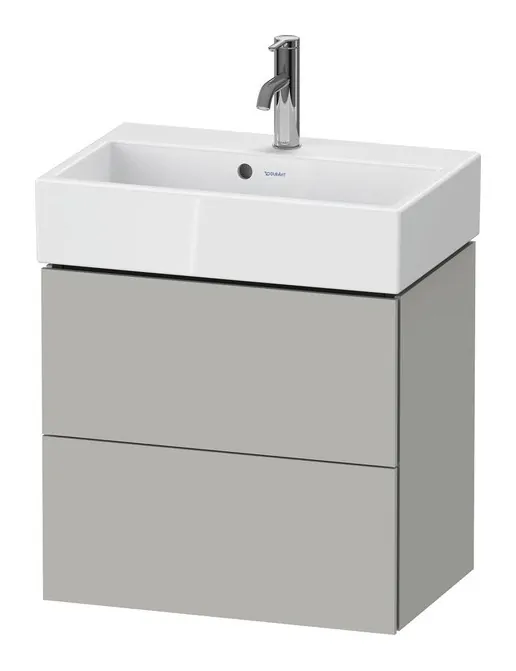 Duravit L-Cube Waschtischunterbau Compact, 2 Auszüge, B: 584 mm, Betongrau