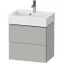 Duravit L-Cube Waschtischunterbau Compact, 2 Auszüge, B: 584 mm, Betongrau