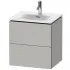 Duravit L-Cube Waschtischunterbau, 2 Auszüge, B: 520 mm, Betongrau