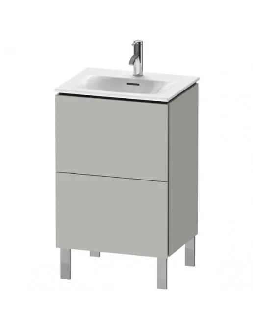 Duravit L-Cube Waschtischunterbau bodenstehend, 2 Auszüge, B: 520 mm, Betongrau