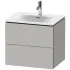 Duravit L-Cube Waschtischunterbau, 2 Auszüge, B: 620 mm, Betongrau