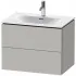 Duravit L-Cube Waschtischunterbau, 2 Auszüge, B: 720 mm, Betongrau