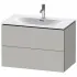 Duravit L-Cube Waschtischunterbau, 2 Auszüge, B: 820 mm, Betongrau