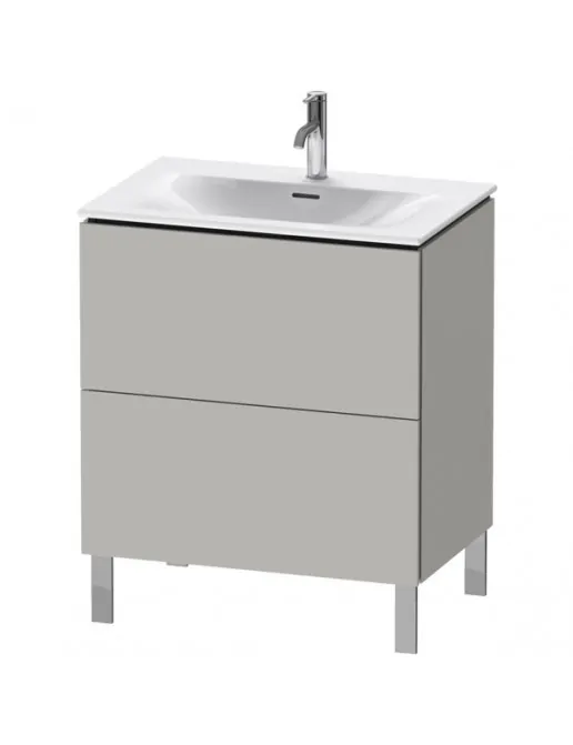 Duravit L-Cube Waschtischunterbau bodenstehend, 2 Auszüge, B: 720 mm, Betongrau