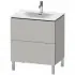 Duravit L-Cube Waschtischunterbau bodenstehend, 2 Auszüge, B: 720 mm, Betongrau