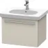 Duravit X-Large Waschtischunterbau, 1 Auszug, B: 600 mm, Taupe matt