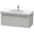 Duravit X-Large Waschtischunterbau, 1 Auszug, B: 1000 mm, Betongrau