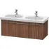 Duravit X-Large Waschtischunterbau, 1 Auszug, B: 1150 mm, Nussbaum dunkel