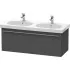 Duravit X-Large Waschtischunterbau, 1 Auszug, B: 1150 mm, Graphit matt