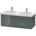 Duravit X-Large Waschtischunterbau, 1 Auszug, B: 1150 mm, Dolomiti Grey Hochglanz