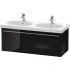 Duravit X-Large Waschtischunterbau, 1 Auszug, B: 1150 mm, Schwarz Hochglanz