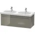 Duravit X-Large Waschtischunterbau, 1 Auszug, B: 1150 mm, Flannel Grey Hochglanz