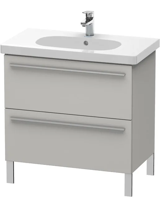 Duravit X-Large Waschtischunterbau stehend, 2 Auszüge, B: 800 mm, Betongrau