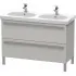 Duravit X-Large Waschtischunterbau stehend, 2 Auszüge, B: 1150 mm, Betongrau