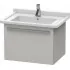 Duravit X-Large Waschtischunterbau, 1 Auszug, B: 600 mm, Betongrau