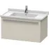 Duravit X-Large Waschtischunterbau, 1 Auszug, B: 800 mm, Taupe matt