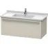 Duravit X-Large Waschtischunterbau, 1 Auszug, B: 1000 mm, Taupe matt