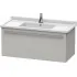 Duravit X-Large Waschtischunterbau, 1 Auszug, B: 1000 mm, Betongrau