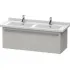 Duravit X-Large Waschtischunterbau, 1 Auszug, B: 1200 mm, Betongrau