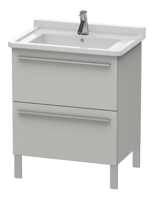 Duravit X-Large Waschtischunterbau, 2 Auszüge, B: 650 mm, Betongrau