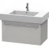 Duravit X-Large Waschtischunterbau, 1 Auszug, B: 800 mm, Betongrau Matt