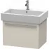 Duravit X-Large Waschtischunterbau 1 Auszug, B: 650 mm, Taupe matt