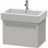 Duravit X-Large Waschtischunterbau 1 Auszug, B: 650 mm, Betongrau