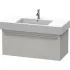 Duravit X-Large Waschtischunterbau, 1 Auszug, B: 1000 mm, Betongrau Matt