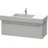 Duravit X-Large Waschtischunterbau, 1 Auszug, B: 1200 mm, Betongrau Matt